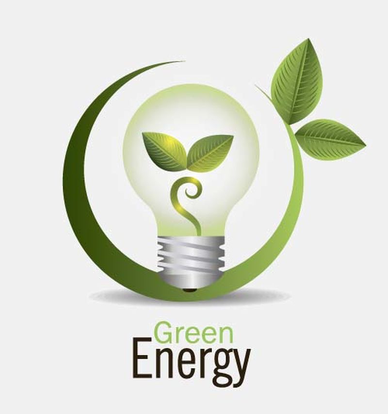矢量绿色生态能源