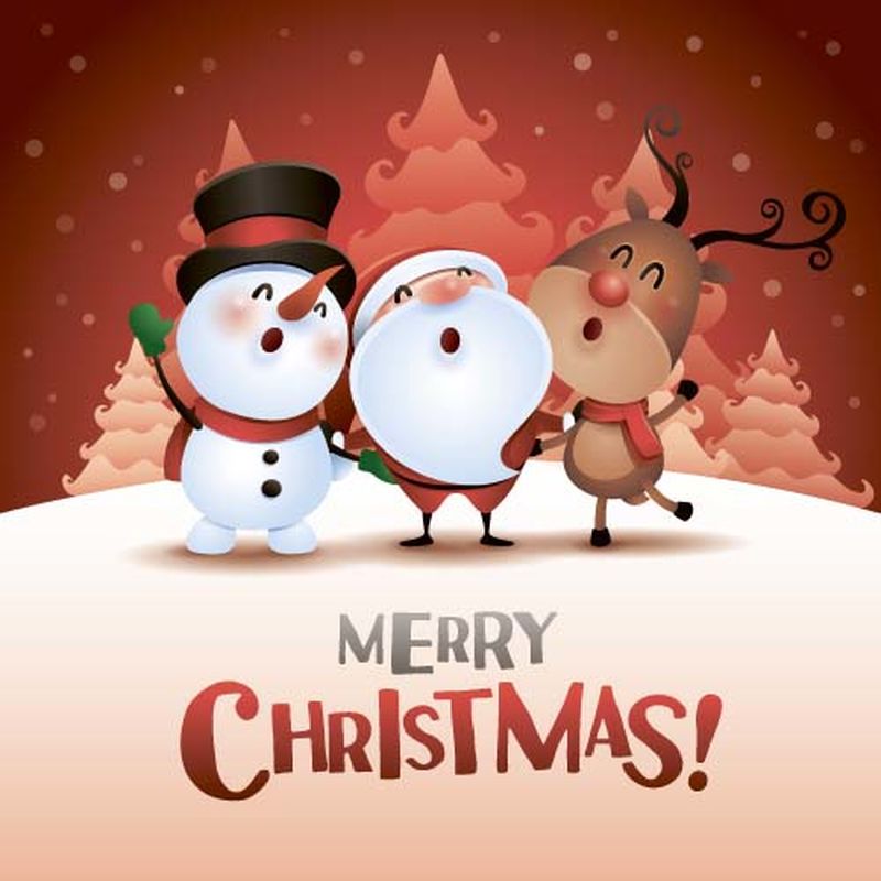 矢量圣诞快乐圣诞老人背景