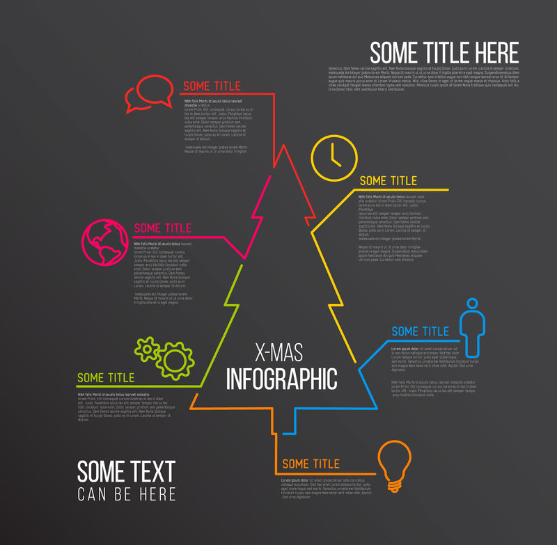 矢量圣诞信息图模板