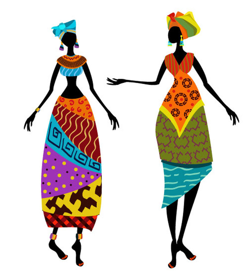 矢量的非洲女性