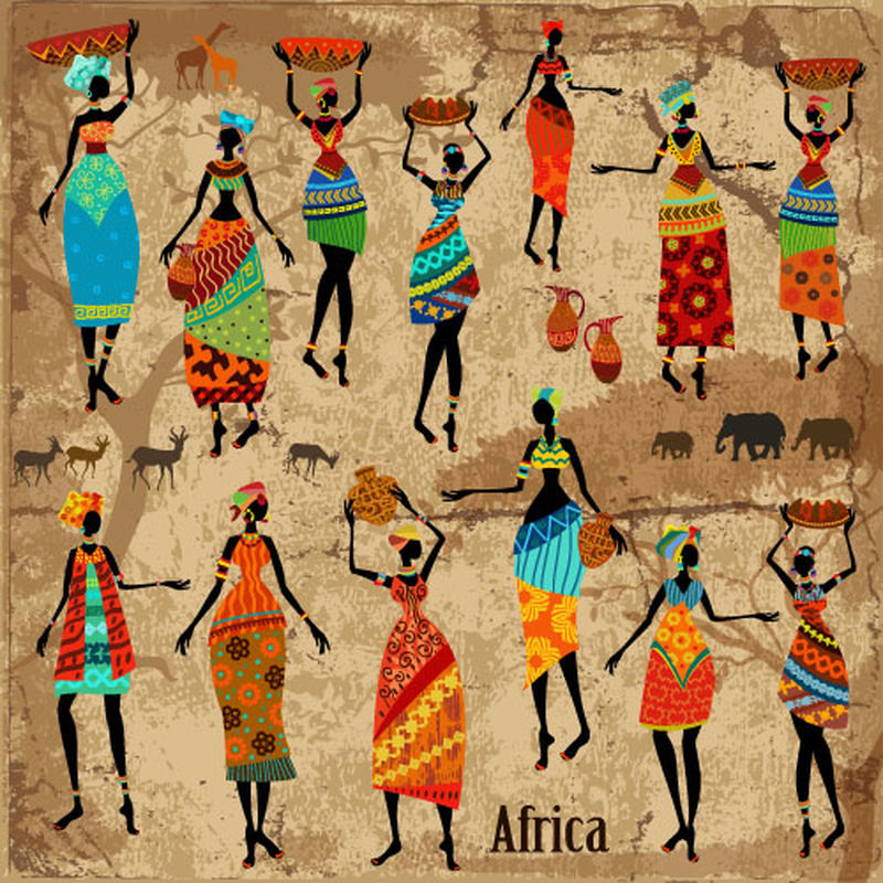 矢量的非洲女性