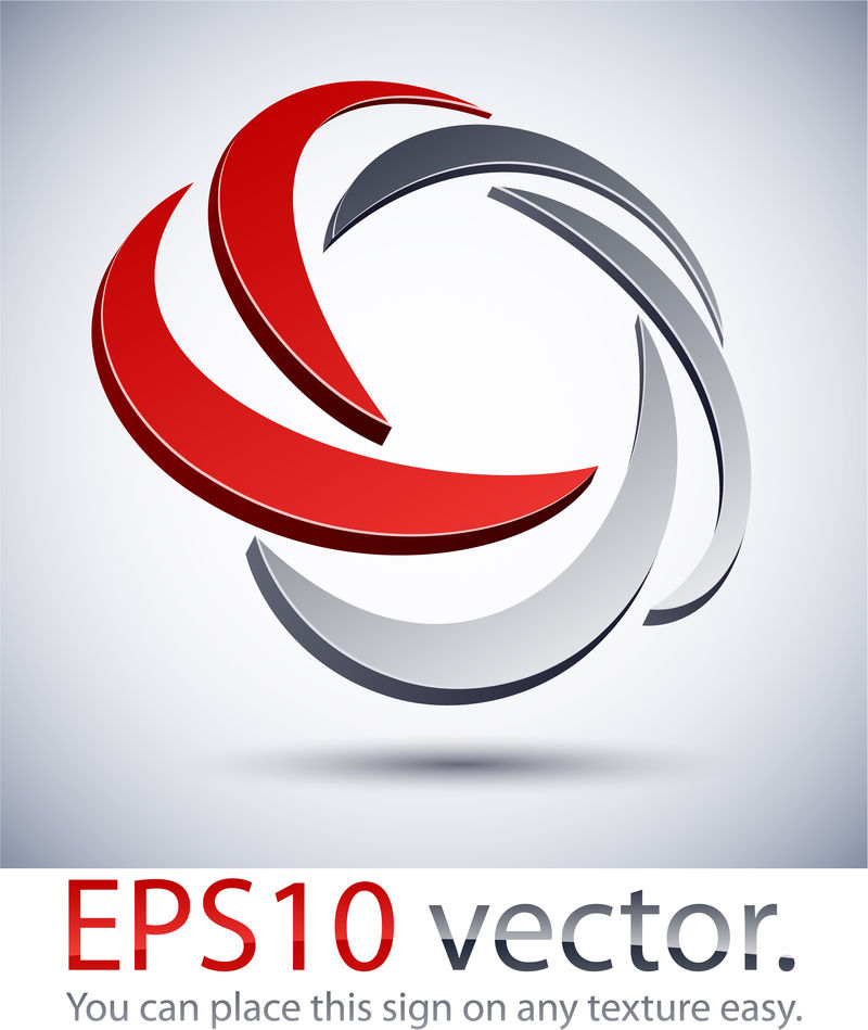 三维现代滚动标志图标。