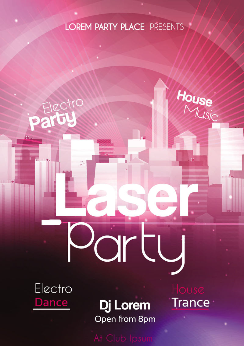 矢量派对海报设计