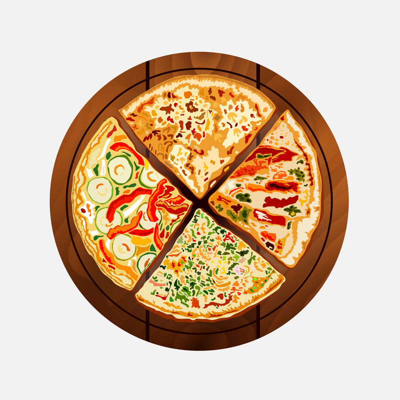 矢量披萨饼设计