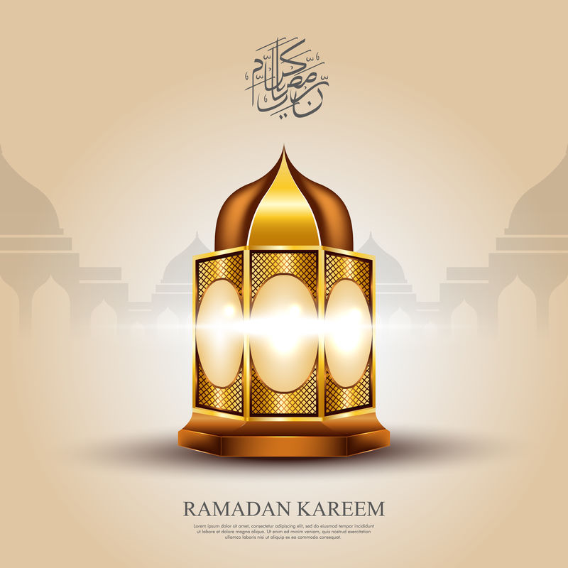 矢量斋月贺卡背景设计