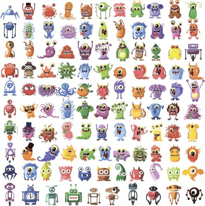 矢量卡通生物集