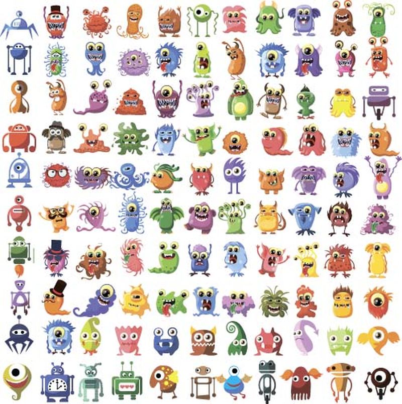 矢量卡通生物集