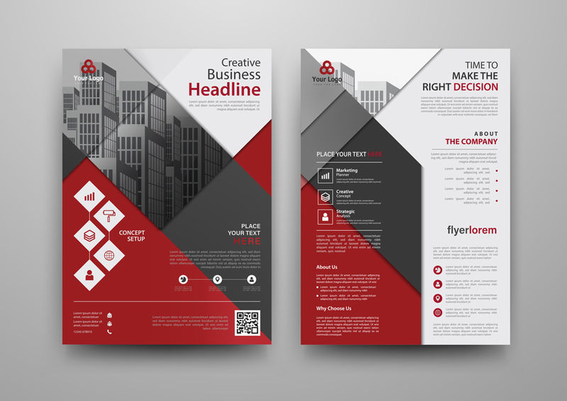 矢量现代宣传手册模板