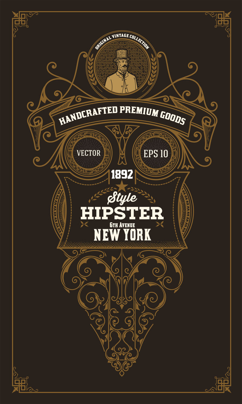 带有花卉元素的旧设计