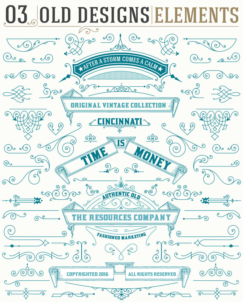 一组元素和横幅。矢量和分层