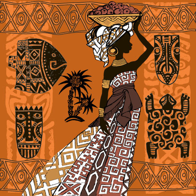 矢量的非洲女性