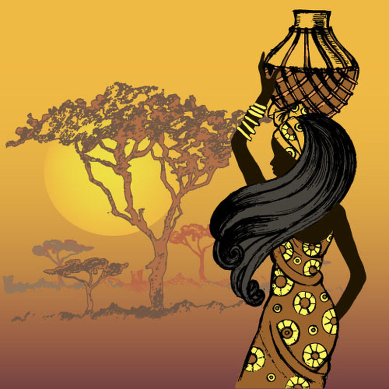 矢量的非洲女性