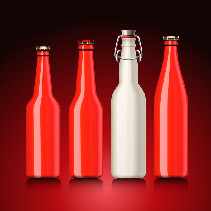 无标签啤酒瓶套装