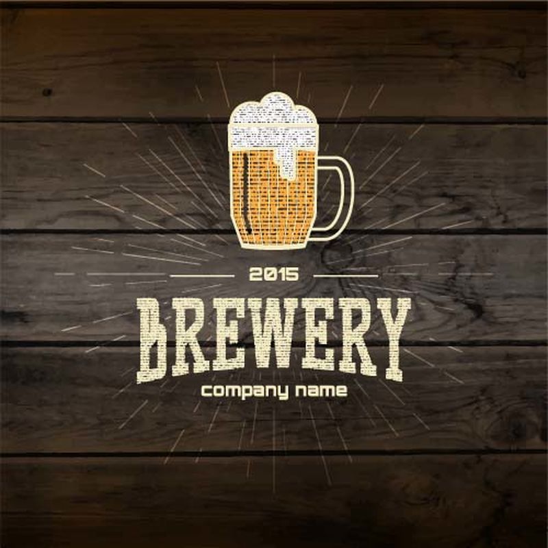 矢量啤酒标签集