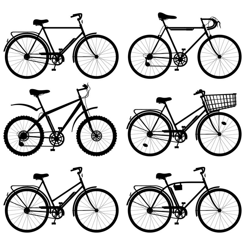 自行车抽象画简笔画图片