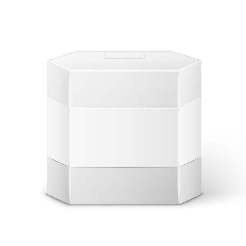 白色产品包装盒模型模板