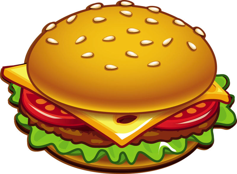 矢量汉堡广告海报设计