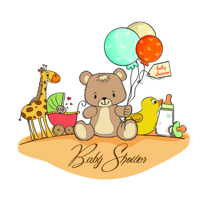 矢量婴儿卡片背景