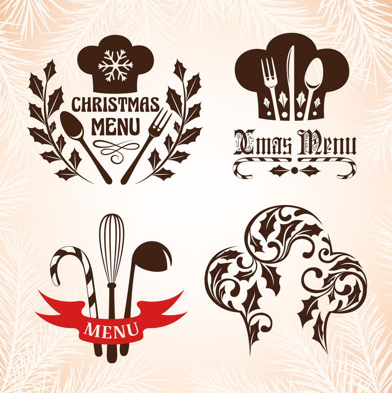 圣诞菜单签名收集。