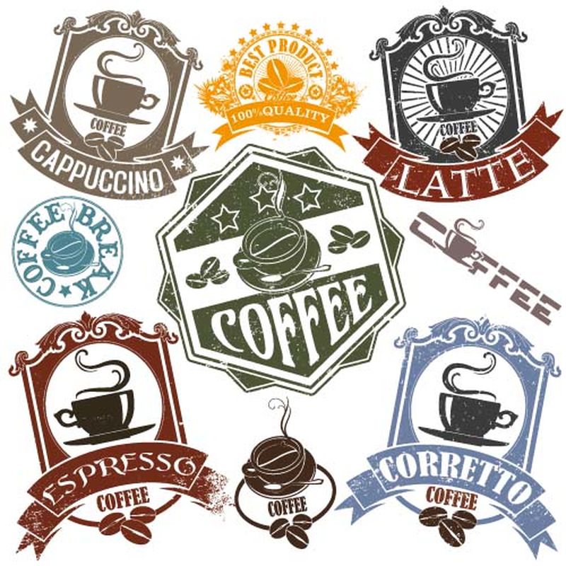 矢量咖啡元素集
