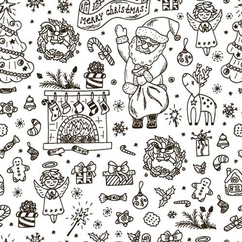 矢量圣诞图案背景