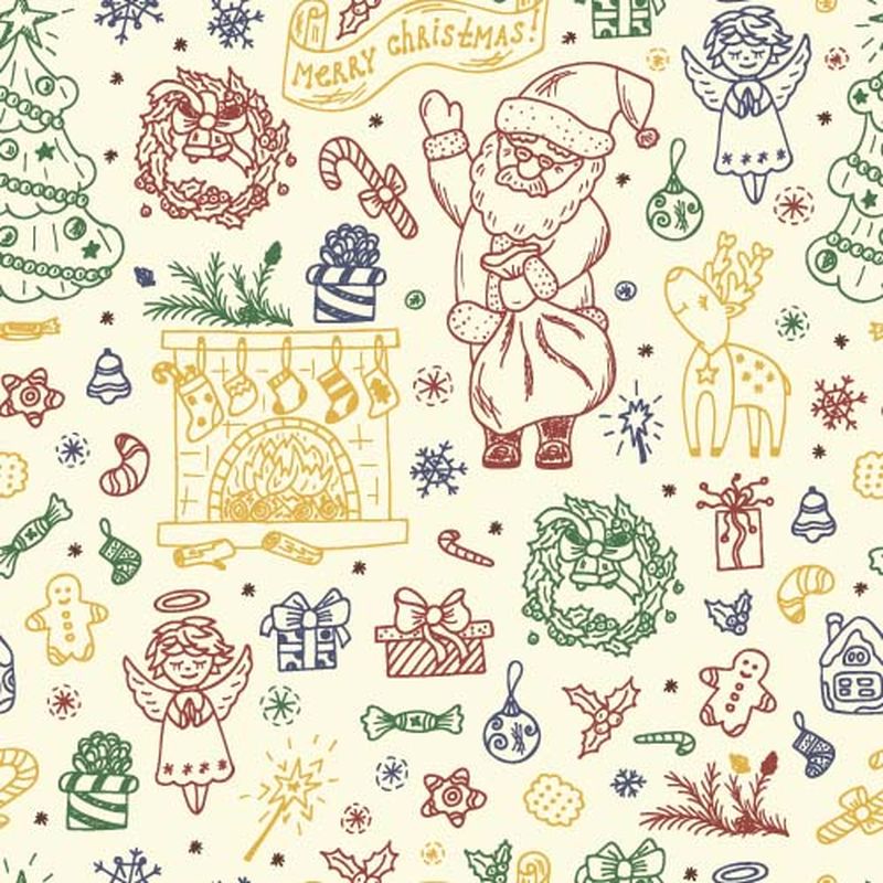 矢量圣诞图案背景