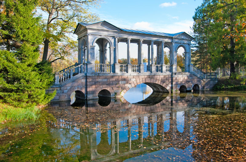 庭院里的装饰池塘