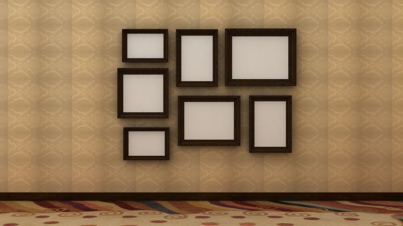 墙上的空相框