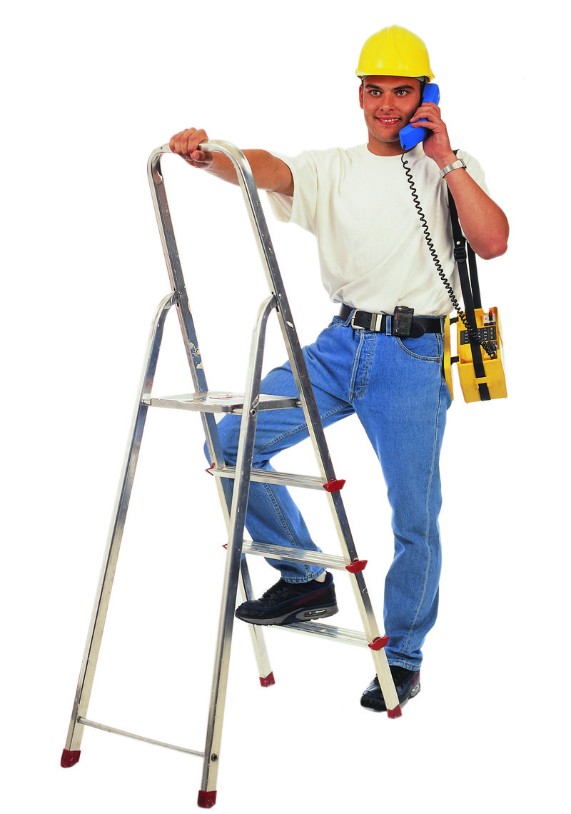 白色背景上不同职业的人