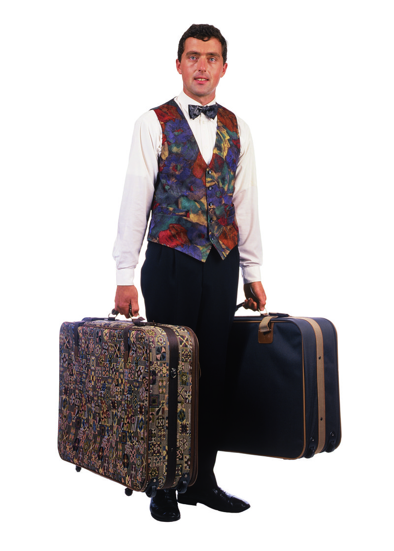 白色背景上不同职业的人