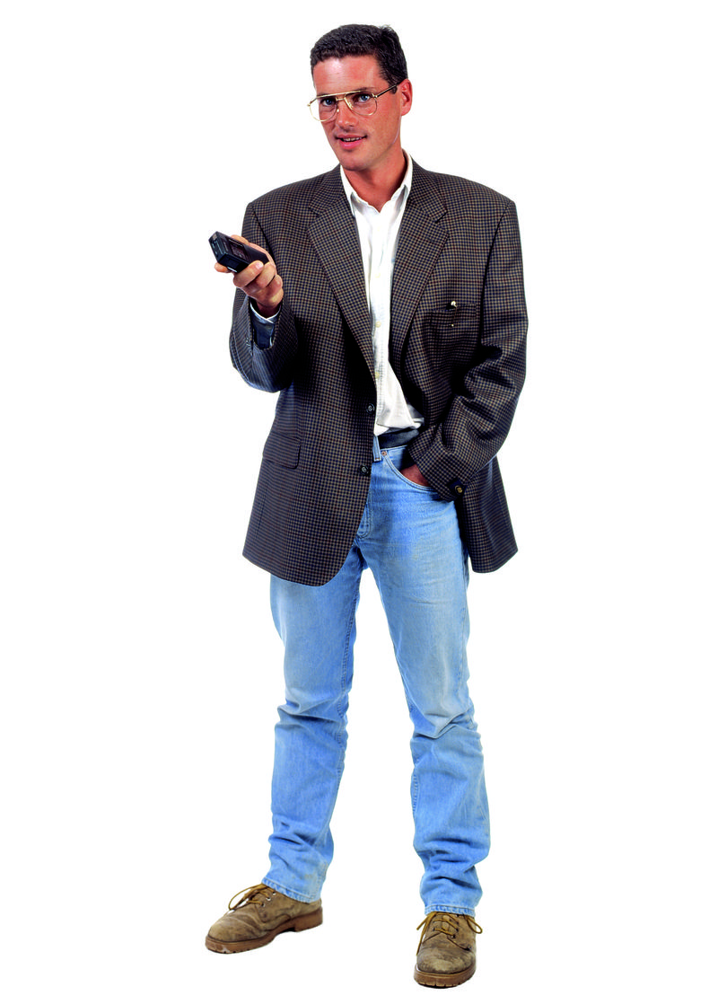 白色背景上不同职业的人