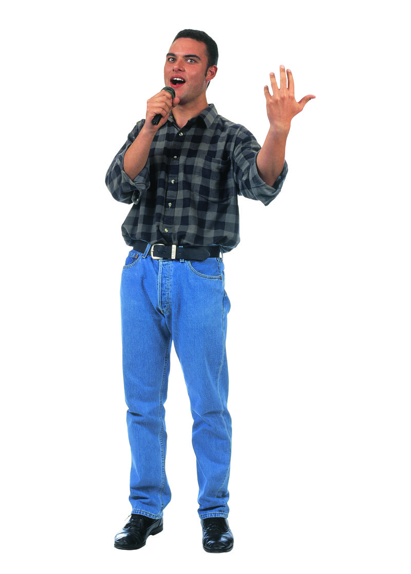 白色背景上不同职业的人