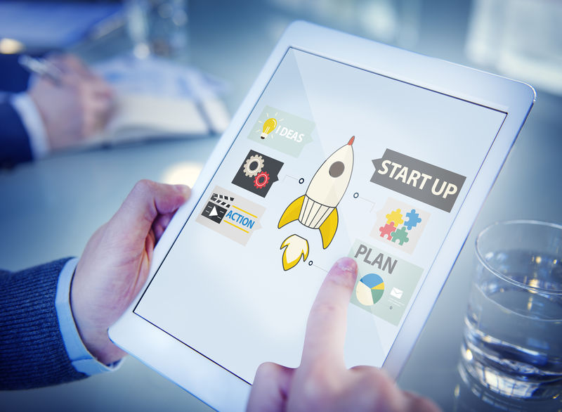 平板电脑上的社交媒体