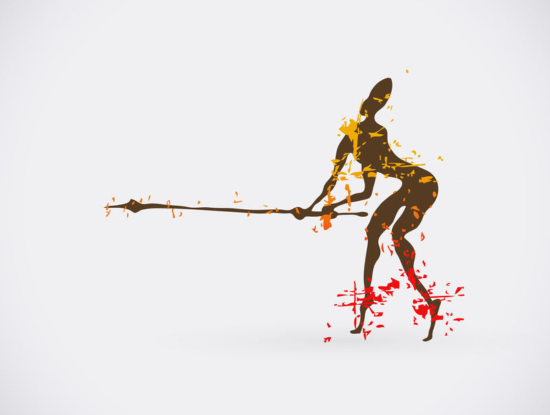 矢量非洲人物概念图