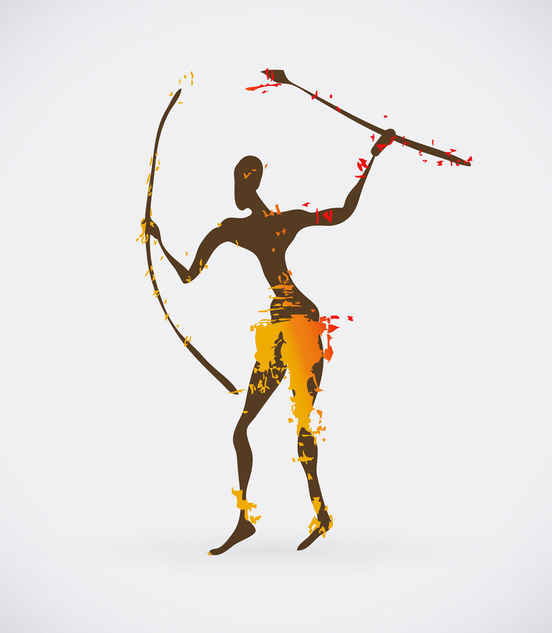 矢量非洲人物概念图