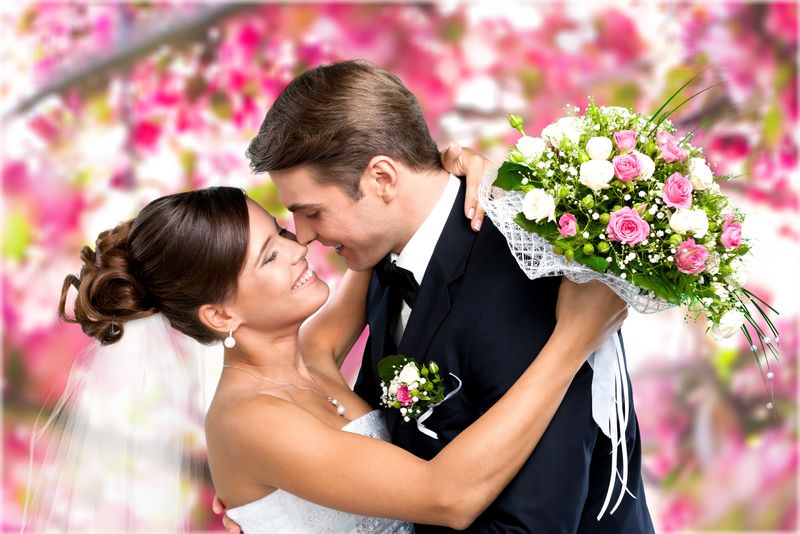 婚礼的夫妇。