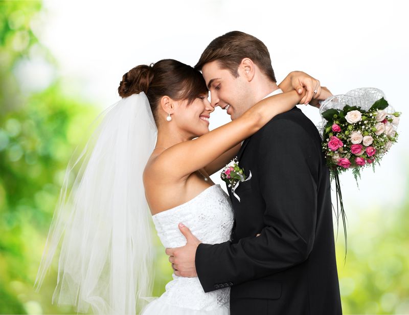 婚礼的夫妇。