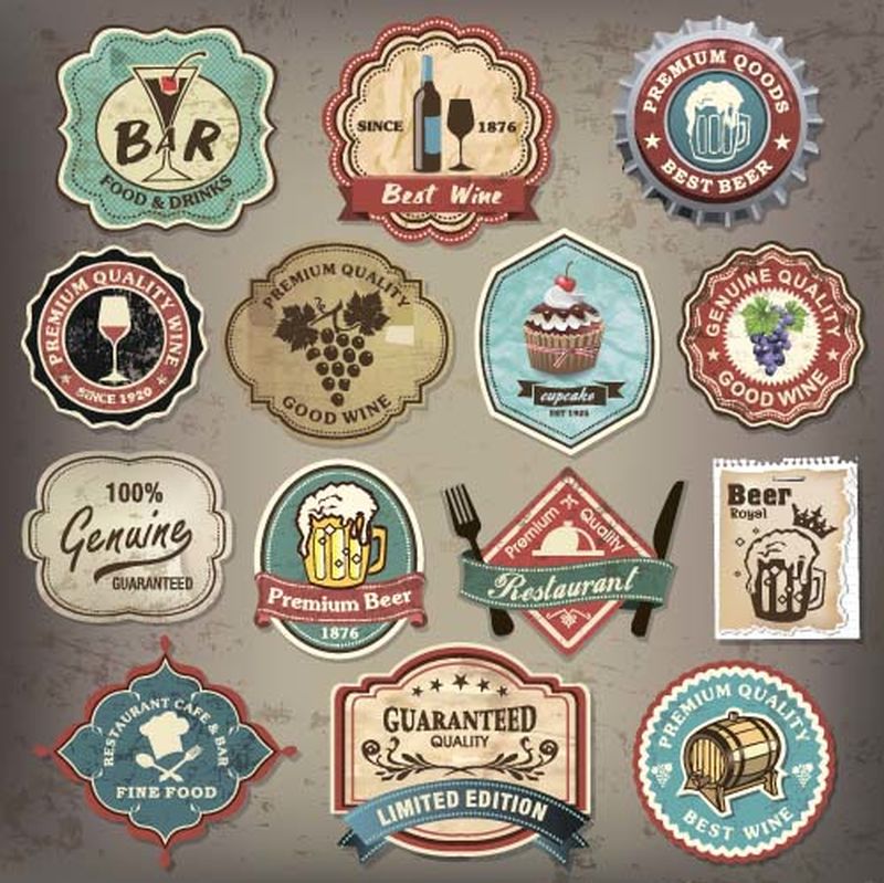 矢量老式标签设计