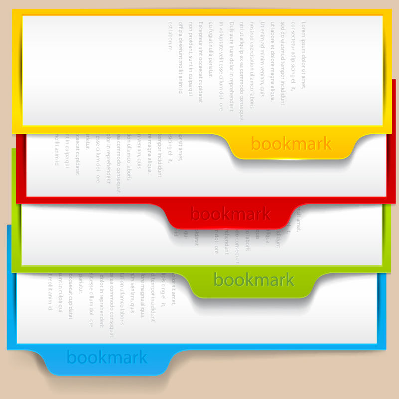 矢量彩色书签