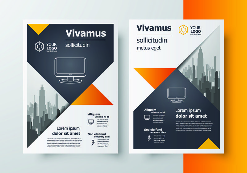 传单小册子设计，商业传单尺寸A4模板，创意