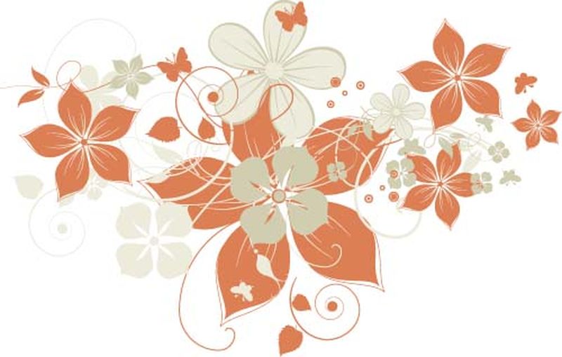 矢量花朵装饰背景
