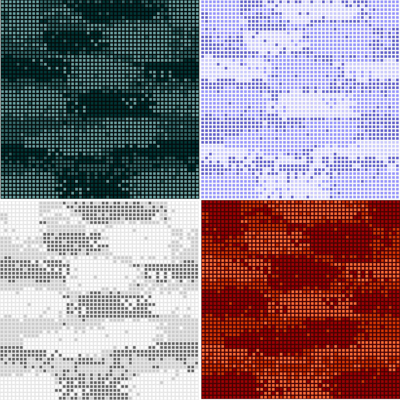 数字伪装无缝模式-矢量集。