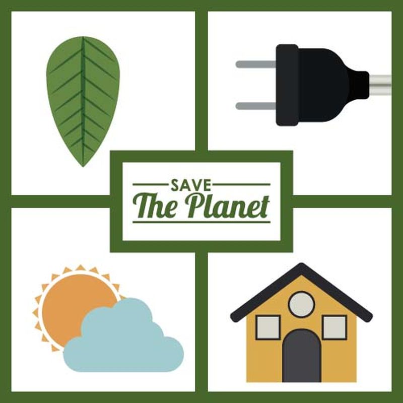 矢量绿色生态能源