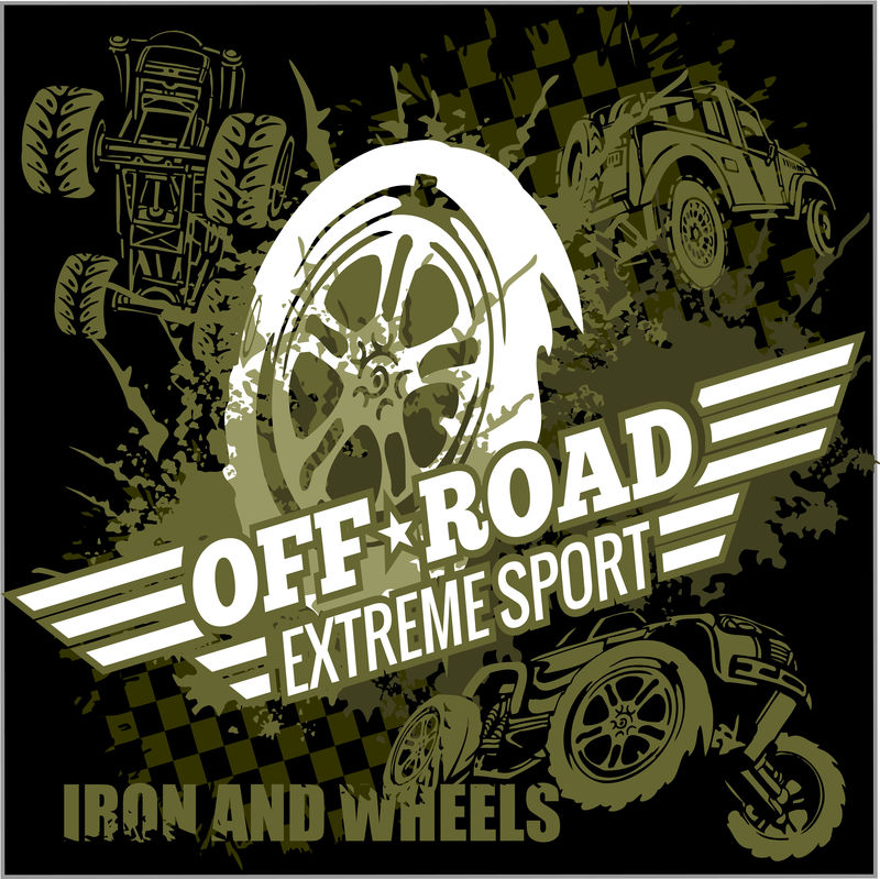 越野车矢量标志