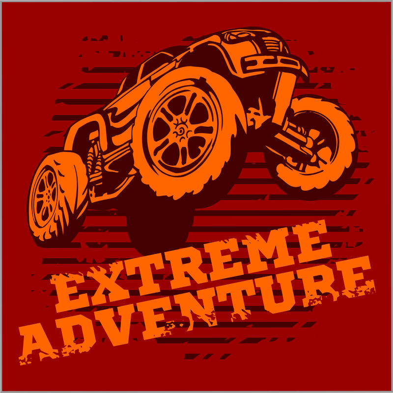 越野车矢量标志