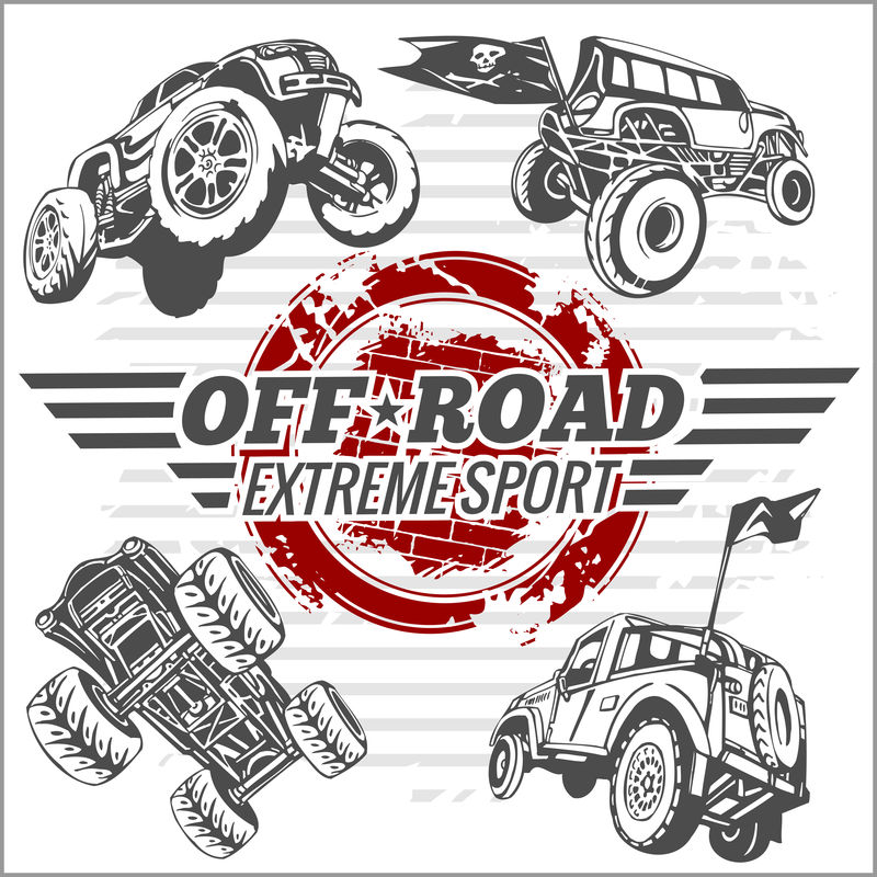 越野车矢量标志