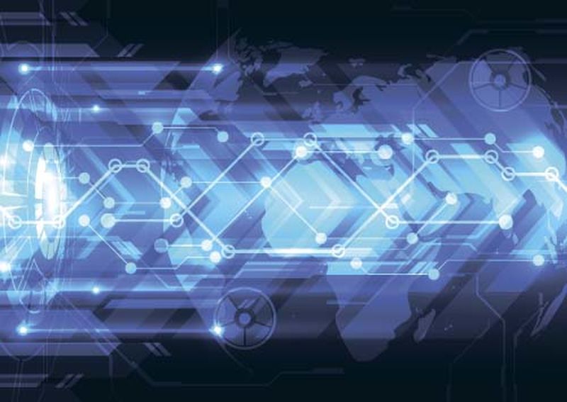 矢量数字全球技术，抽象背景