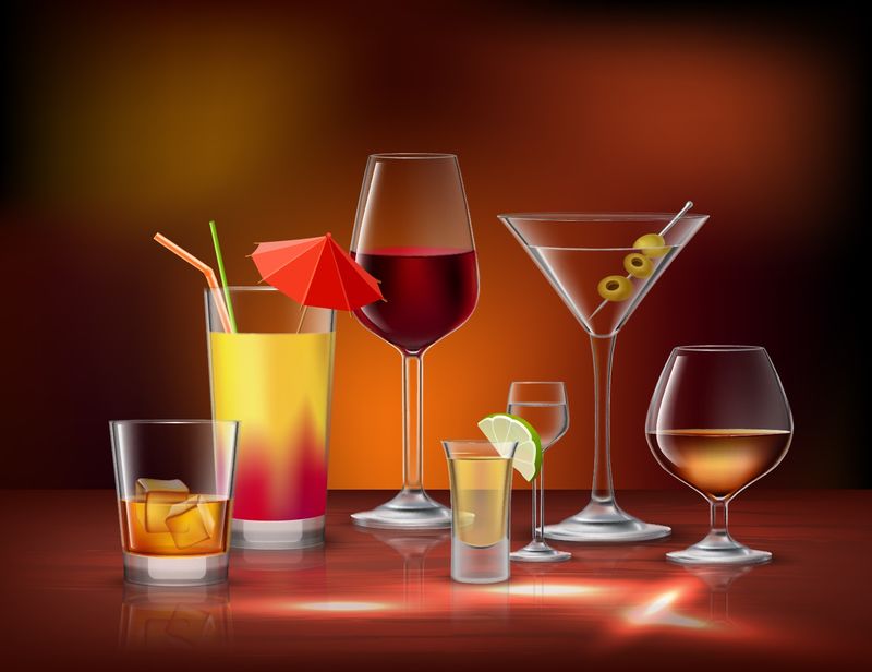 矢量各式酒设计