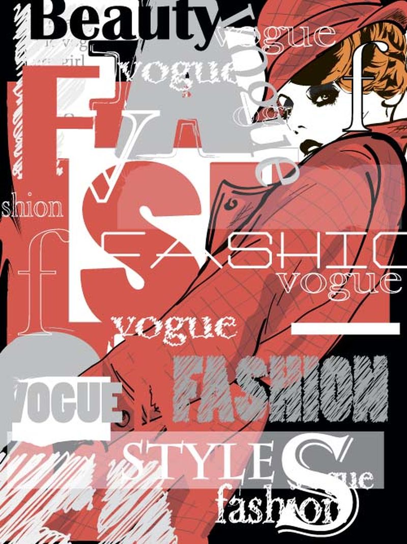 矢量时尚杂志封面