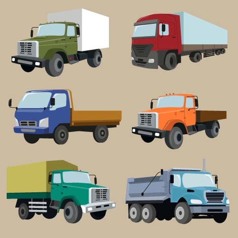 矢量重型建筑车辆